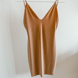 Tan mini dress